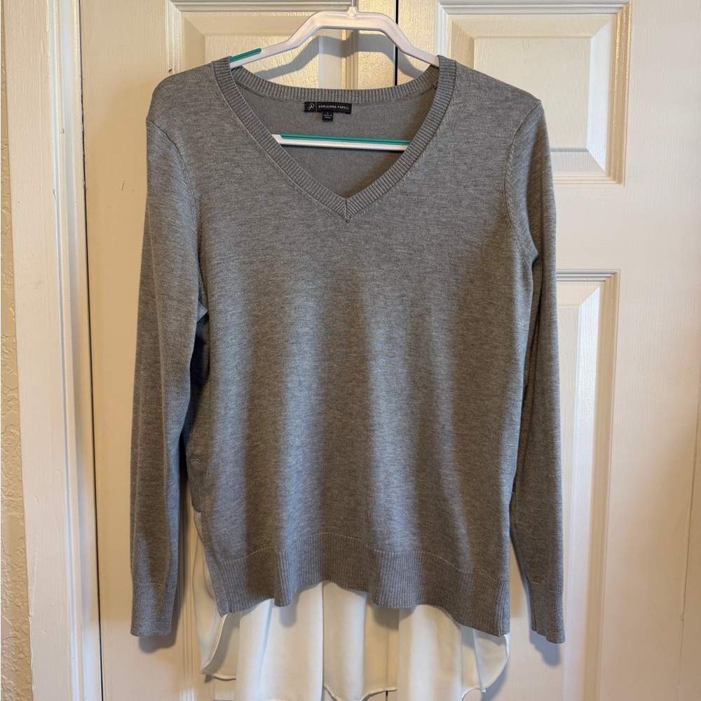 Adrianna Papell Gray Knit Top
